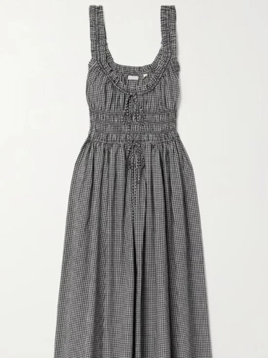 Doen Monochrome Check Midi Dress - Picture 3 of 7